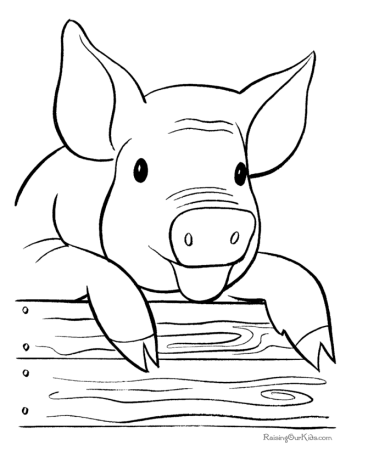 Хрюшка раскраска для детей