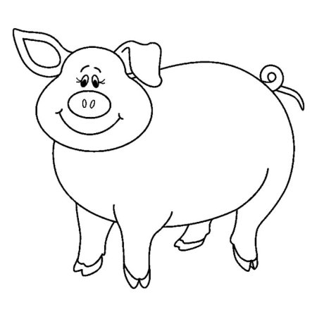 Трафарет свиньи