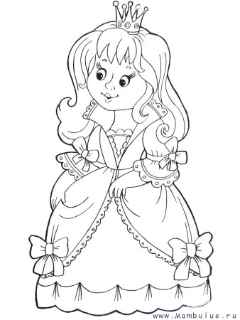 Раскраски для детей принцессы