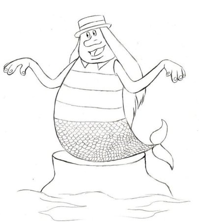 Водяной рисунок карандашом