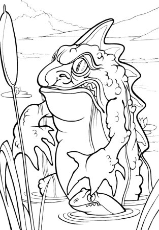 Кикимора Болотная раскраска