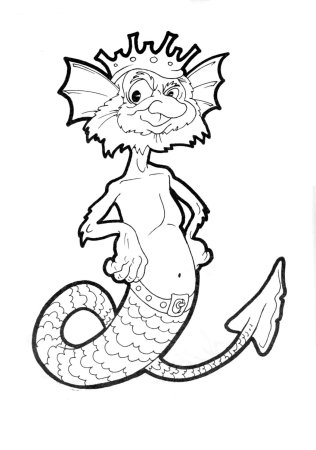 Русалки и водяные раскраски