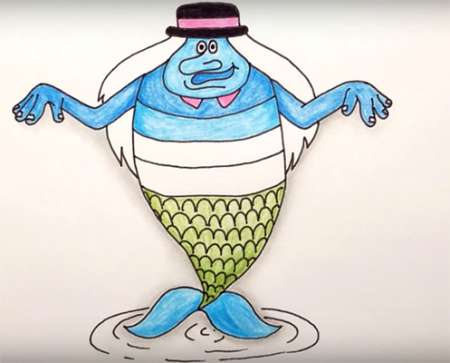 Водяной раскраска для детей