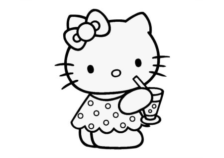 Котик Хелло Китти с сердечком