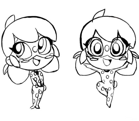 Раскраска леди баг и супер кот