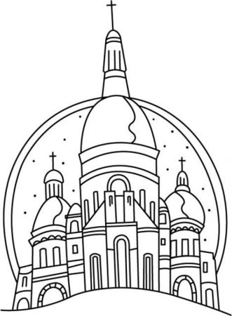 Храм раскраска для детей