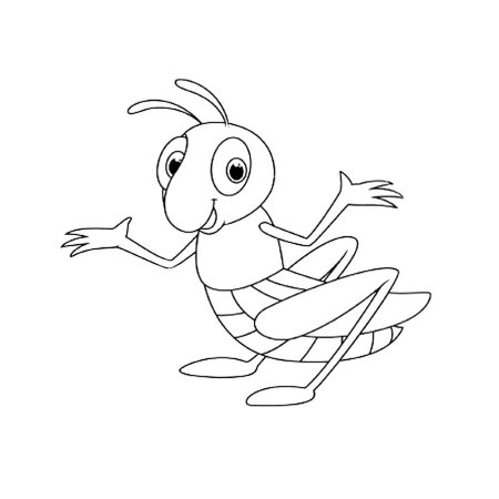 Кузнечик раскраска для детей