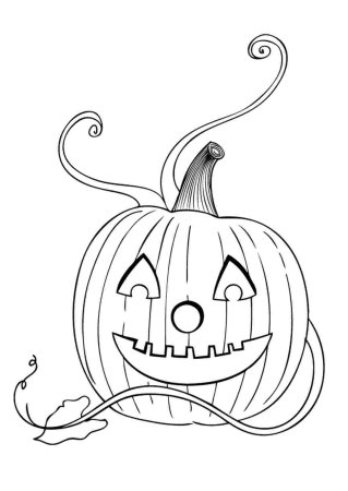 Тыква Helloween раскраска