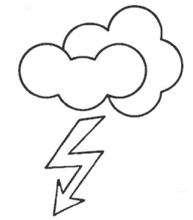 Молния раскраска для детей