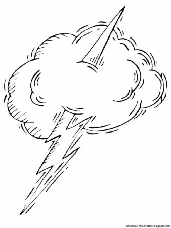 Молния раскраска для детей