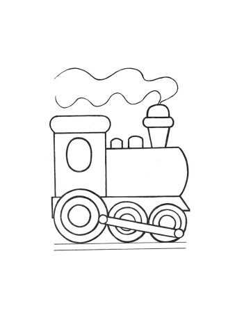 Раскраска паровозик