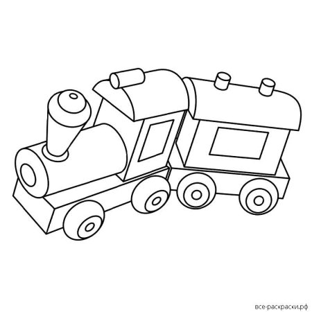 Детские раскраски паровоз