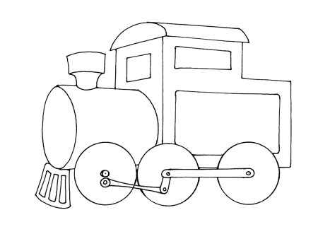 Паровоз трафарет