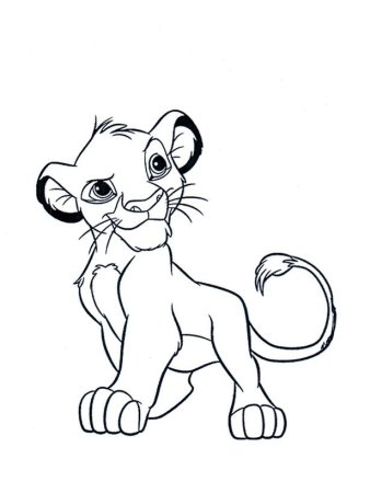 Раскраска Дисней Симба