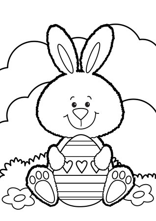 Заяц раскраска для детей