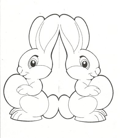 Раскраска зайчик