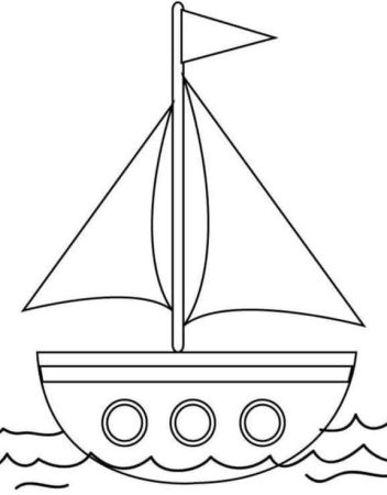 Раскраска. Кораблик