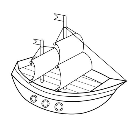 Парусник раскраска
