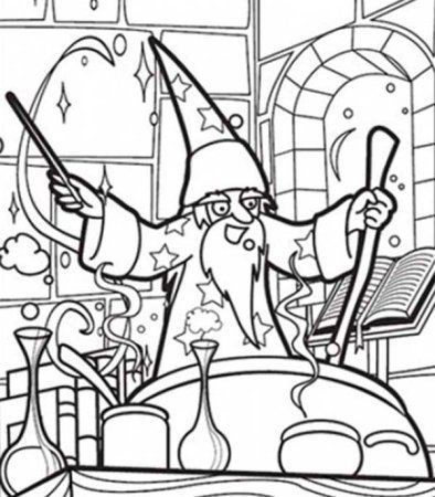 Волшебник раскраска