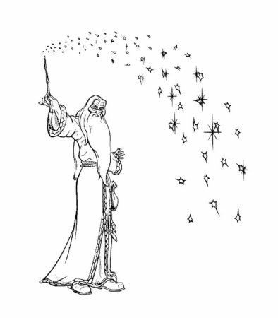 Волшебник раскраска