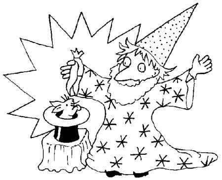 Колдун раскраска