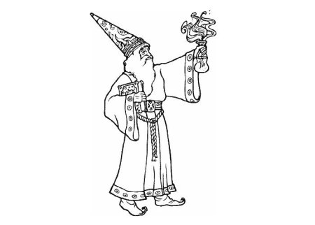 Волшебник раскраска