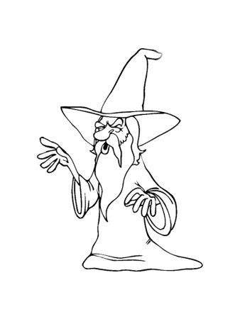 Волшебник раскраска для детей