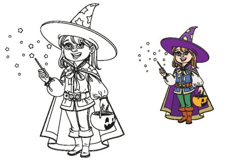 Чародей раскраска