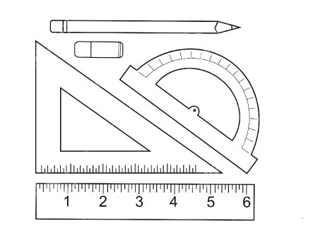 Линейка и карандаш