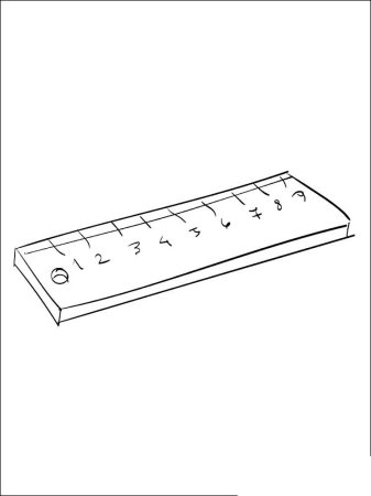 Линейка раскраска для детей