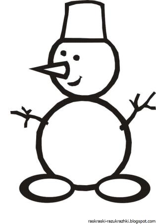 Снеговик раскраска