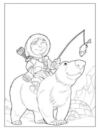 Раскраски народы севера для детей