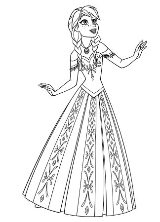 Раскраска Anna Elsa