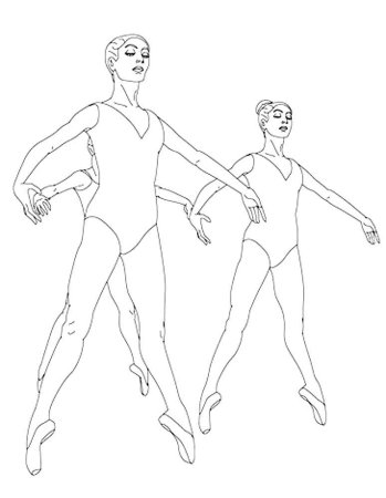 Раскраска "балерины"