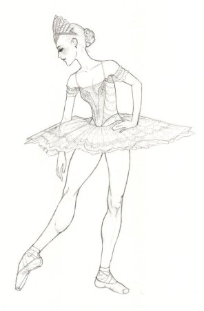 Балет Лебединое озеро раскраска для детей