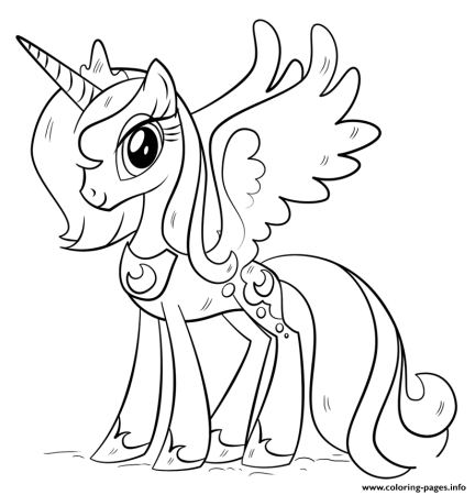 Раскраски my little Pony принцесса Луна
