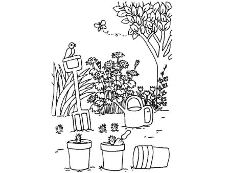 Огород раскраска для детей