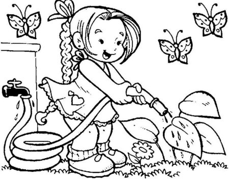 Раскраска. В огороде
