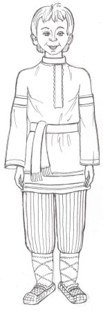 Человек в национальном костюме рисунок