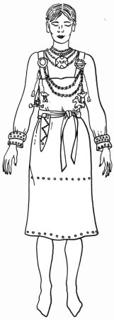 Национальный костюм рисунок