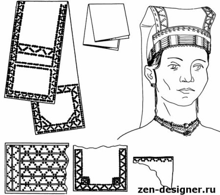 Эскиз национального головного убора