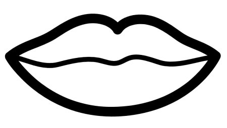 Раскраска онлайн Простые губы бесплатно