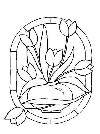 Витраж раскраска