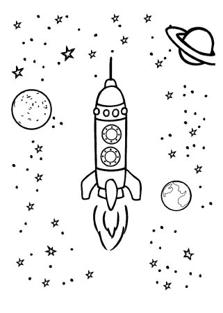Ракета детская раскраска