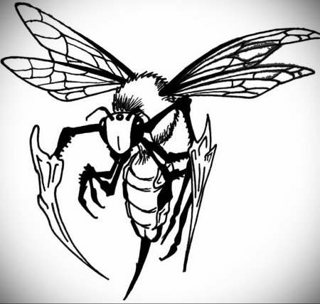 Шершень тату эскиз