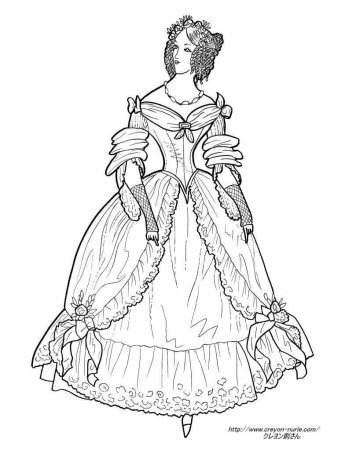 Костюм Западной Европы 17 века разукрашка