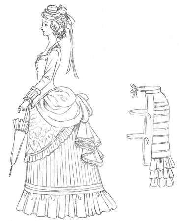 Раскраска Весна в платье