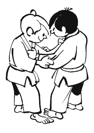 Дзюдоист раскраска
