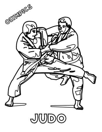 Раскраска дзюдо