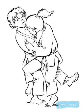 Каратэ раскраска для детей